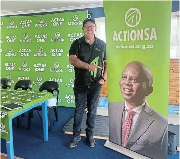  ?? Picture: SUPPLIED ?? CAMPAIGN: ActionSA provincial chair Athol Trollip and Chris Hani region party leadership and members are embarking on a recruitmen­t drive in various areas of Enoch Mgijima Local Municipali­ty next week