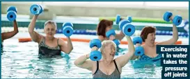  ?? ?? Exercising in water takes the pressure off joints