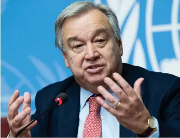  ?? DR ?? António Guterres chama a atenção para o fim dos conflitos armados em todo o mundo