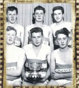  ??  ?? Grange/Fermoy A.C., Cork county champions in 1963: back l-r: DJ Buckley, Donie Turner and TJ O’Reilly; front l-r: Sean Roche, John Hogan and Pat Shanahan.