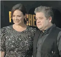  ?? JEFF TURNER, AP ?? Meredith Salenger, left, and her fiancé, Patton Oswalt, arrive at the première of AMC’s The Preacher in Los Angeles last month.