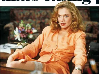  ?? ?? STAR SUFFERER: Kathleen Turner’s painful rheumatoid arthritis could be helped by a drug firm backed by IP Group