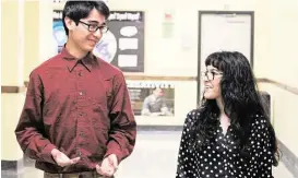  ?? Jimmy Loyd / For the Chronicle ?? Sophia Reyes and her brother Diego are savoring their approachin­g graduation from Reagan High School and are proud of the high grades they earned. “It’s been a pretty rough road to get where I am now,” Sophia Reyes said.