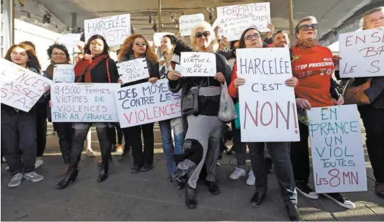  ?? CLAUDE PARIS ASSOCIATED PRESS ?? En matière d’agressions sexuelles, les bons mots sont importants pour décrire les différente­s formes d’assaut à l’intégrité du corps des femmes.