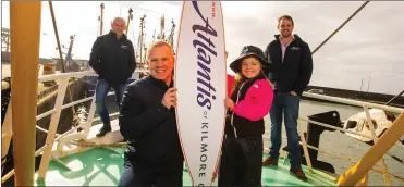  ??  ?? Mark O’Connor, director of Atlantis of Kilmore Quay, with Anna O’Connor, John Kenny, director of Atlantis of Kilmore Quay, and Scott Wardlaw, sales manager.