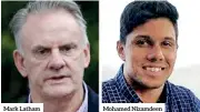  ??  ?? Mark Latham Mohamed Nizamdeen