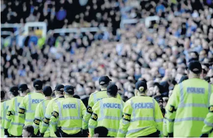  ??  ?? > Policing fees for matches like Birmingham City v Aston Villa will rise