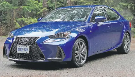  ?? PHOTOS: GRAEME FLETCHER ?? The 2017 Lexus IS 350 AWD F Sport was good through the twisties and even better on the track.