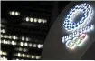  ?? AFP-Yonhap ?? The Tokyo 2020 Olympic Games logo outside the Tokyo station is pictured in Tokyo, Tuesday.