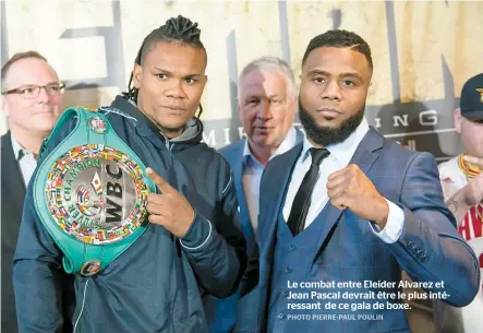  ??  ?? Le combat entre Eleider Alvarez et Jean Pascal devrait être le plus intéressan­t de ce gala de boxe.