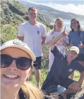  ?? ?? L-R Lucy Scown, Rian Butler (Waihī College) Jessica Meade, Nick Wagstaff, Jess Harray at the IRB exam Raglan.