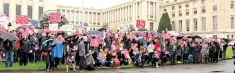  ??  ?? A protest by UN staff in Geneva