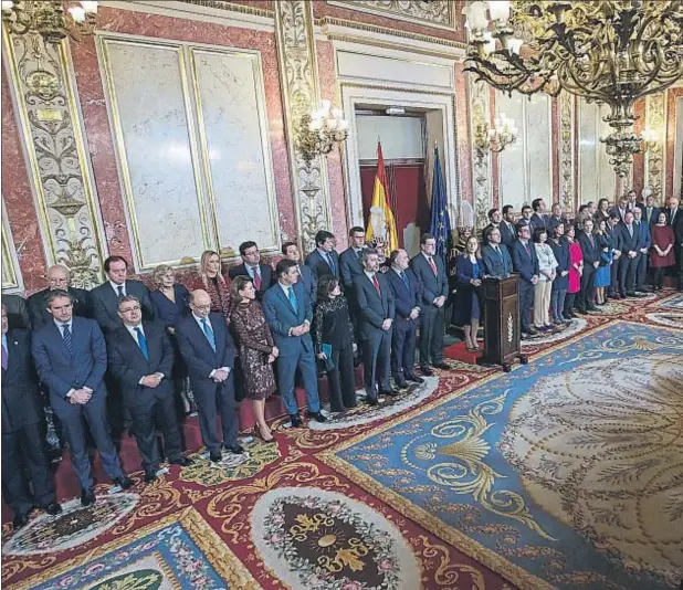  ??  ?? Vista general del salón de los Pasos Perdidos del Congreso de los Diputados, donde ayer se recordó el 38º aniversari­o de la Constituci­ón