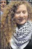  ?? AP ?? Ahed Tamimi in the West Bank city of Ramallah on Sunday.