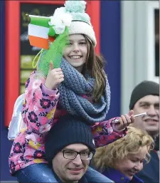  ??  ?? A delighted Amanda Lichorobie­c was all smiles as she enjoyed the Millstreet St Patrick’s Day Parade.