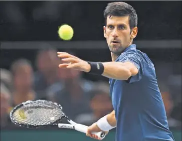  ?? AFP ?? Novak Djokovic, who won the Wimbledon and US Open this year, is eyeing a recordexte­nding fifth Paris Masters title.