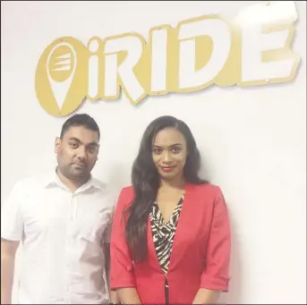  ??  ?? iRide owner Ravi Mangar with CEO Melissa Davy