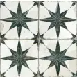  ??  ?? Go for statement flooring with these Scintilla pattern vintage floor tiles, £29.95sq m, Walls and Floors