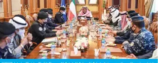  ??  ?? KUWAIT: Interior Minister Sheikh Thamer Ali Sabah Al-Salem Al-Sabah chairs a meeting with senior ministry officials on Monday. — Interior Ministry photo