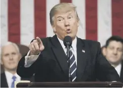  ??  ?? 0 Donald Trump addressed Congress for the first time