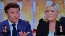  ?? ?? Marine Le Pen et Emmanuel Macron lors du débat télévisé.