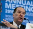  ?? JOSE LUIS MAGANA — THE ASSOCIATED PRESS ?? World Bank President David Malpass speaks during a news conference at the World Bank/IMF Annual Meetings in Washington.