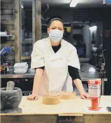  ??  ?? Owner Danielle Hanson behind the counter at The Wooden Galley.