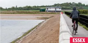  ??  ?? ESSEX Drop: Falling water levels expose the banks of Abberton Reservoir