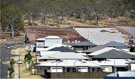  ?? Photo: Bev Lacey ?? REAL ESTATE: The sale of vacant land, that generally forms part of housing estates, in Toowoomba has ‘’slowed significan­tly’’.