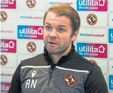  ??  ?? Dundee United boss Robbie Neilson.