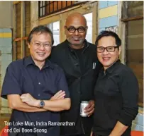  ??  ?? Tan Loke Mun, Indra Ramanathan and Ooi Boon Seong