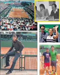  ??  ?? EN PISTA. El Grand Prix, Nadal, Santana, Seles, Verdasco...