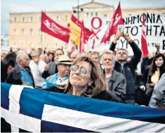  ??  ?? There are fears that eurozone tensions could reignite political turmoil in Greece