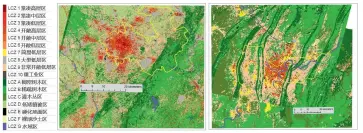  ??  ?? 图 7成都（左）和重庆（右）的局地气候分区图比较