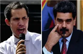  ?? FOTO: LEHTIKUVA/AFP/YURI CORTEZ ?? Juan Guaidó och Nicolás Maduro.