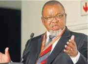  ?? /Freddy Mavunda ?? Detection: Minerals minister Gwede Mantashe says the positive cases show screening and testing is effective.