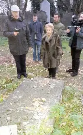  ?? (Courtesy) ?? From left:
WJRO ACTING DIRECTOR Gen. Nachliel Dison recites kaddish by Lax’s mother’s grave at the Lodz Jewish Cemetery.
DAVID KOTEK’S parents met in his grandfathe­r’s house in Sosnowiec soon after World War II, before they made aliyah.
