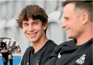  ?? GETTY IMAGES ?? Sean Findlay, left, shares a laugh with mentor Shea McAleese after both were selected in the Black Sticks’ Olympic squad. McAleese, inset, will be competing in his fourth and final Olympic Games in Tokyo.