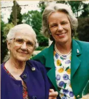  ??  ?? Below: Janet (right) with her mother, Dame Elisabeth.