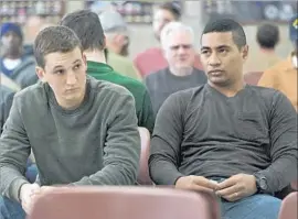  ?? Francois Duhamel DreamWorks Pictures ?? MILES TELLER, left, and Beulah Koale in the film “Thank You for Your Service,” about U.S. soldiers returning from Iraq who struggle to return to civilian life.