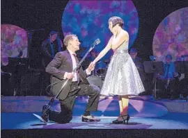  ?? Hershey Felder Presents ?? ANTHONY CRIVELLO and Vanessa Claire Stewart in the title roles of the jazzinfuse­d “Louis & Keely: ‘Live’ at the Sahara,” again at the Geffen Playhouse.