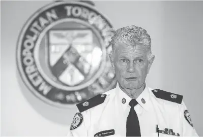  ?? ERNEST DOROSZUK / POSTMEDIA NEWS FILES ?? Ron Taverner on the weekend requested that his appointmen­t as Ontario Provincial Police commission­er be postponed “until as such time the integrity commission­er has completed his review.”