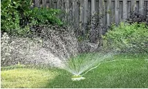  ??  ?? Under new restrictio­ns, Nelson city residents who access Tasman district water are not allowed to use garden sprinklers and automatic watering systems.