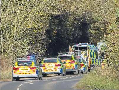  ?? Picture: Steve MacDougall. ?? Emergency services attended the scene yesterday afternoon on the A93 in Perthshire.