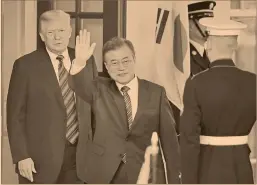  ?? Foto: ap ?? Moon Jae-in y Donald Trump se reunieron este martes en la Casa Blanca.