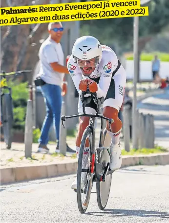  ?? ?? Remco Evenepoel fez um grande contrarrel­ógio no Algarve