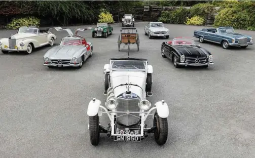  ?? ?? Samlingen af Mercedes-biler kommer på auktion til sommer. Foto: Bonhams