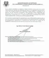  ?? CORTESÍA ?? Miguel Martínez no presidía ANEUAAN, dice documento /