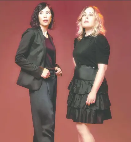  ?? SOPHIA NAHLI ALLISON ?? Sleater-Kinney's Carrie Brownstein, left, and Corin Tucker hold nothing back on Little Rope, a 10-song sonic exploratio­n of grief and healing that also serves as a declaratio­n of hope.