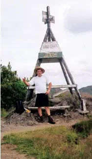  ??  ?? Below left: John at Ruapane trig station view point.